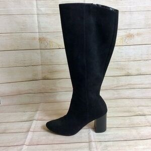 14th and Union faux suede black knee high boots. Size 12